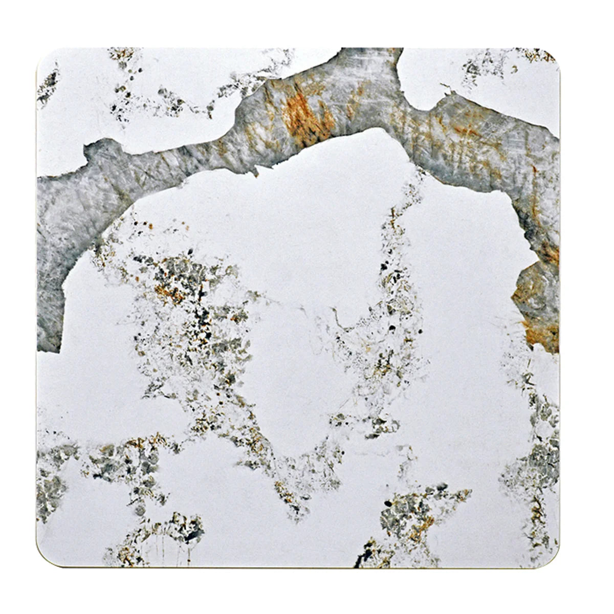 Mesa Lateral Línea STONE con Cubierta Estilo Mármol