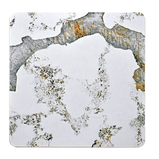 Mesa Lateral Línea STONE con Cubierta Estilo Mármol