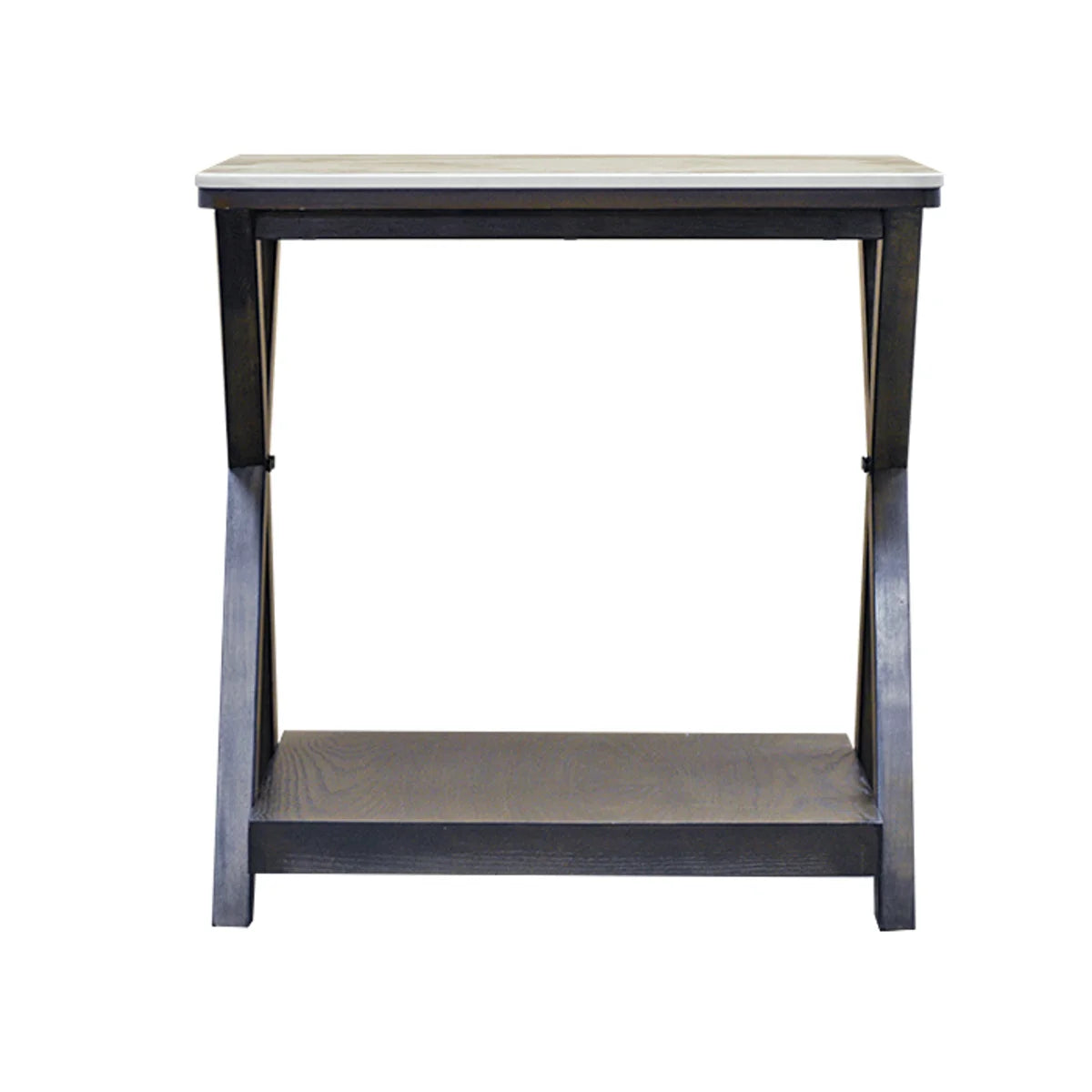 Mesa Lateral Línea STONE con Cubierta Estilo Mármol