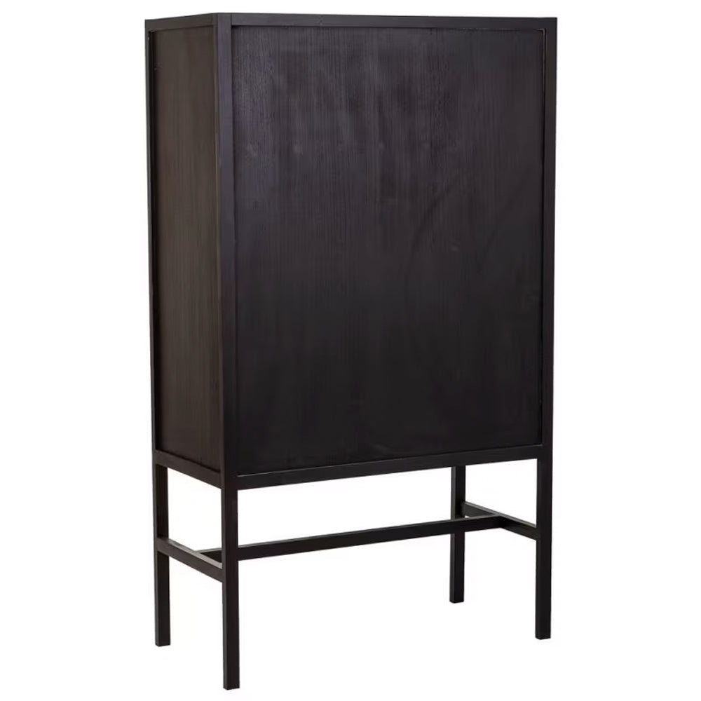 Expositor de Ratán Negro (Mueble Tejido Negro)